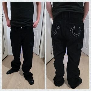 Men True Religion Black Corduroy Pants